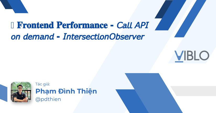 Frontend Performance - Call API on demand