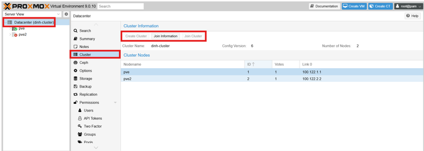 Tạo Cluster - Bạn vào đây xem coi có Cluster nào chưa, chưa thì cứ ấn vào Create Cluster rồi điền vào mọi thứ, LAN thì cũn...