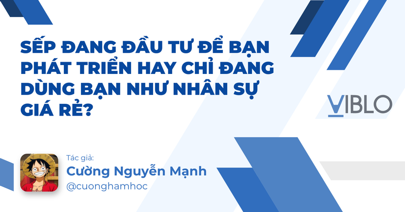 Sếp Đang Đầu Tư Để Bạn Phát Triển Hay Chỉ Đang Dùng Bạn Như Nhân Sự Giá Rẻ?