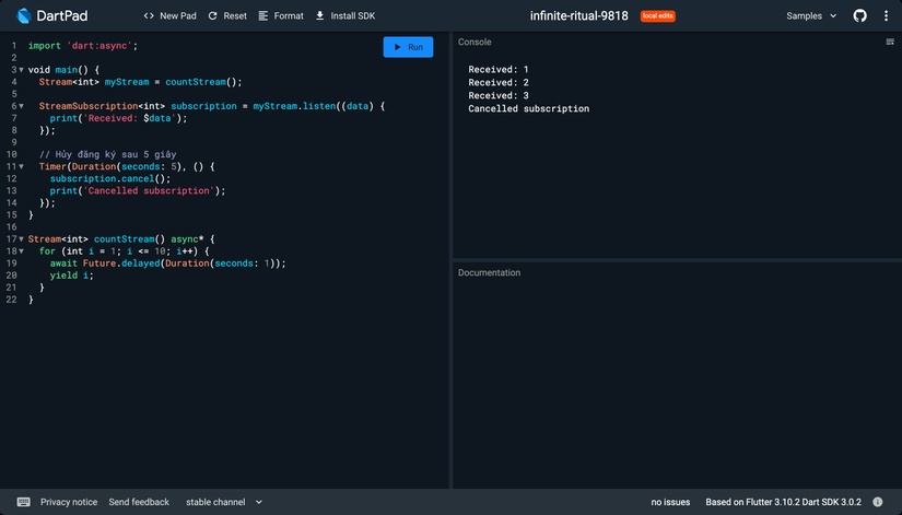 demo code flutter - cometech