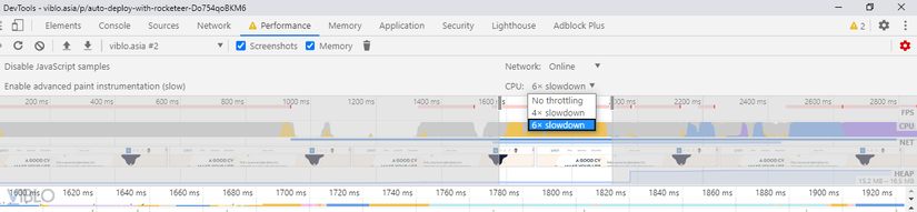 Chrome DevTools: Performance tool