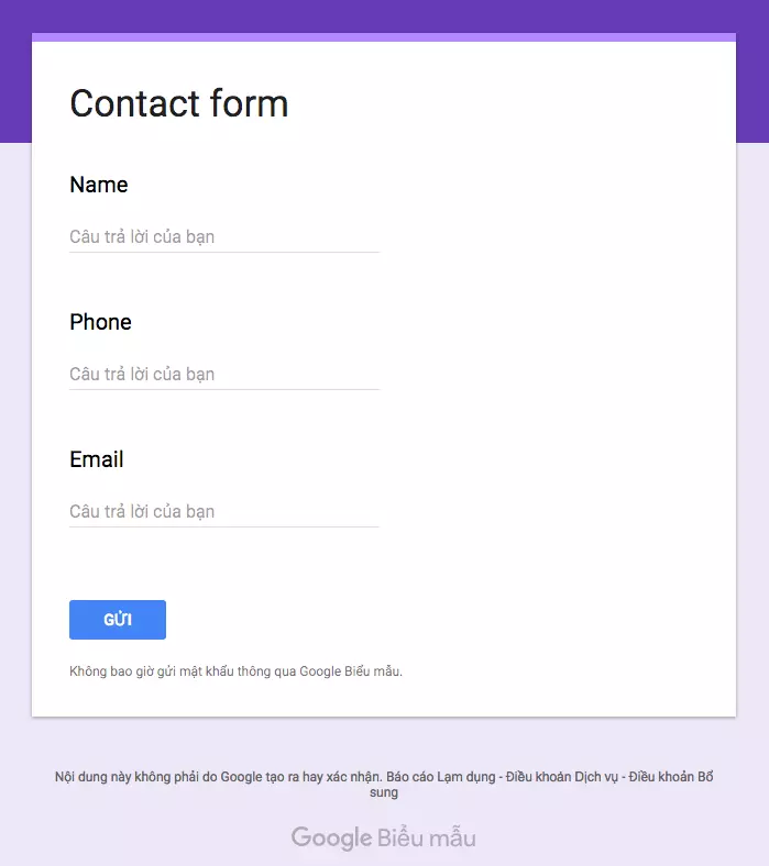 Customize Google Forms Style