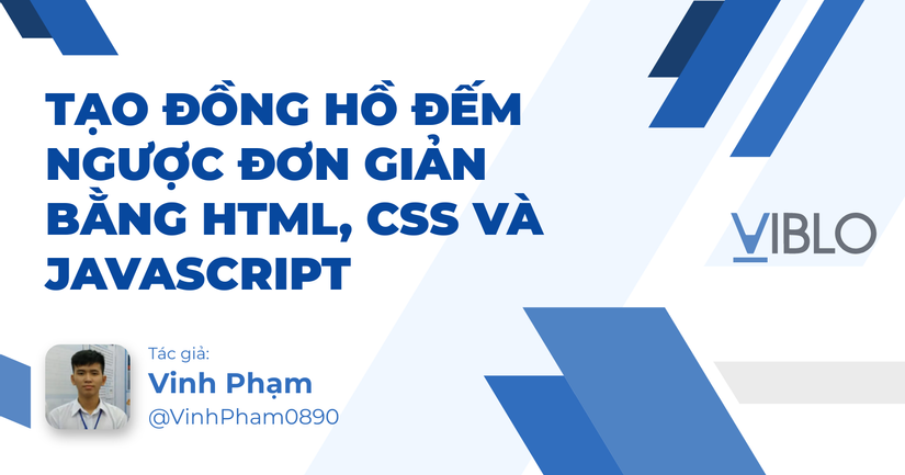 Tạo đồng hồ đếm ngược đơn giản bằng HTML, CSS và JavaScript