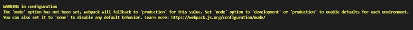 webpack warning