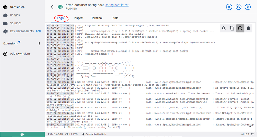 Deploy Spring Boot Application Development Docker Window 10