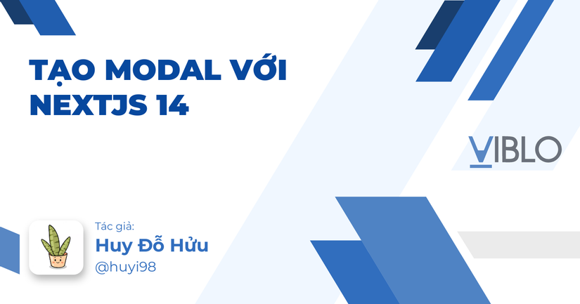 Tạo modal với Nextjs 14