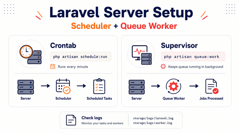 Laravel: Setup Crontab và Supervisor Queue trên Server - Viblo