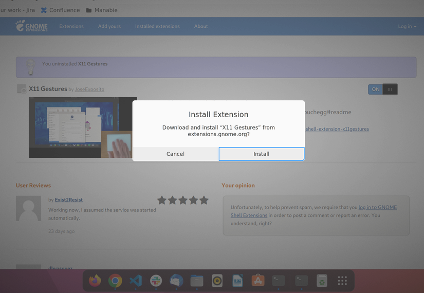Cài extension trên GNOME