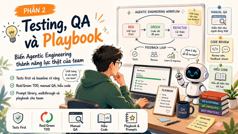 Agentic Engineering (Phần 2): Testing, QA và Playbook: biến Agentic Engineering thành năng lực thật của team