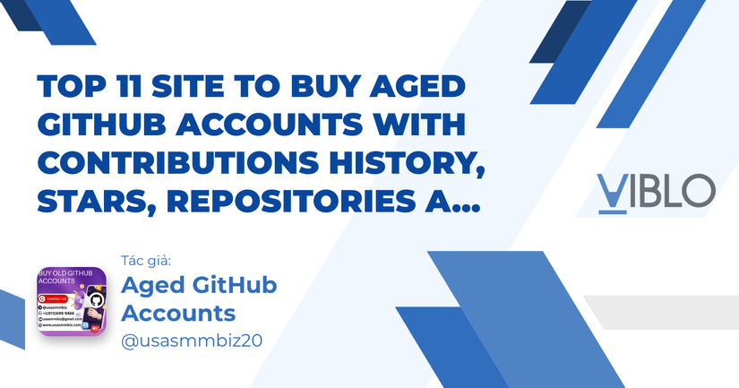 Top 11 Site To Buy Aged GitHub Accounts With Contributions History, Stars, Repositories and Followers