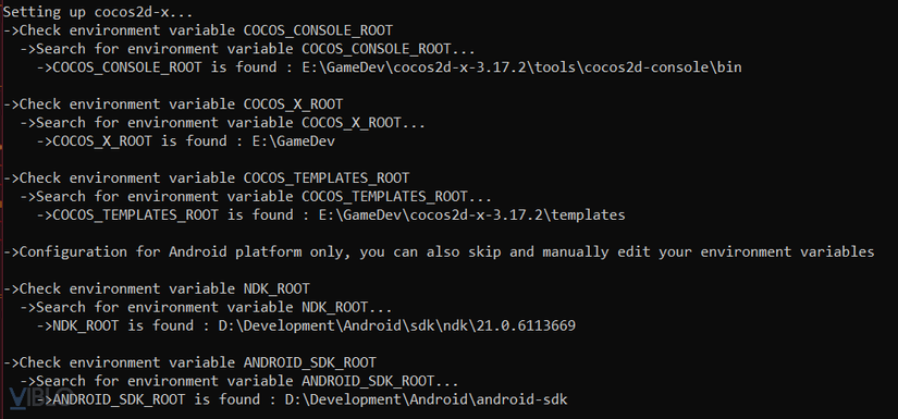 Setting up cocos