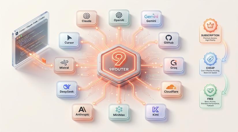 9Router là gì? - LLM Gateway hoàn hảo cho AI coding tools?