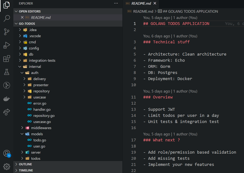 folder structure clean arch