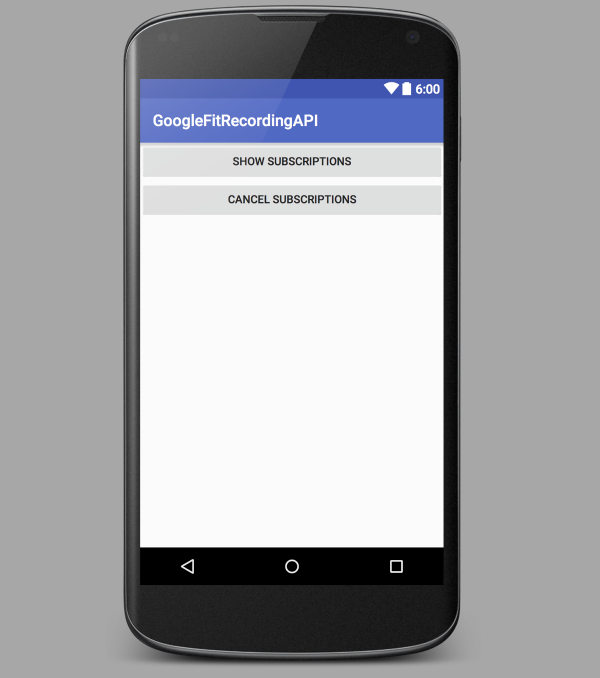 Google Fit for Android: Recording API