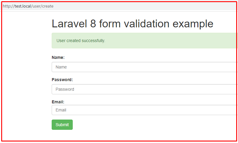 Validation Form Với Error Messages Trong Laravel 8