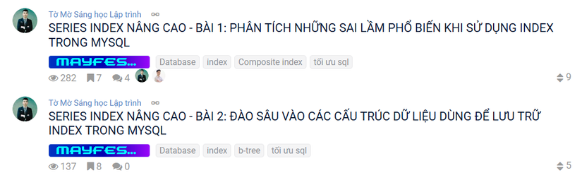 Series Index nâng cao: Kiến trúc và Tối ưu hóa Index trong MySQL dành cho Developer và DBA