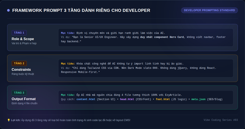 Framework Prompt 3 Tầng Dành Riêng Cho Developer