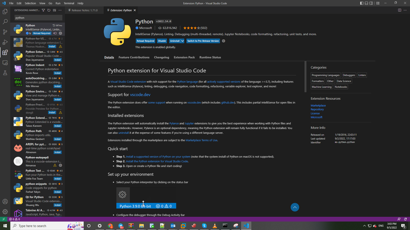 Sử dụng Visual Studio Code Python