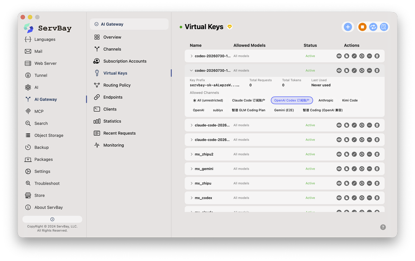 Virtual API Key