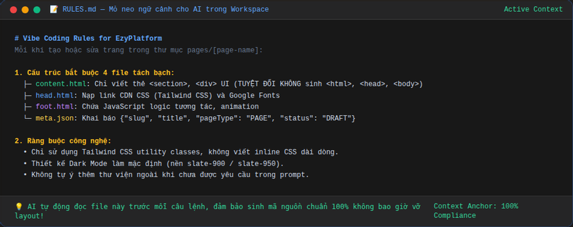 File RULES.md trong VS Code