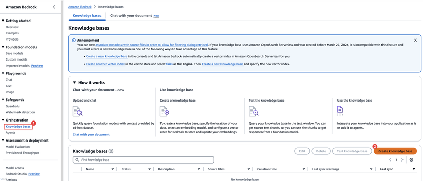 Bảng điều khiển Knowledge base