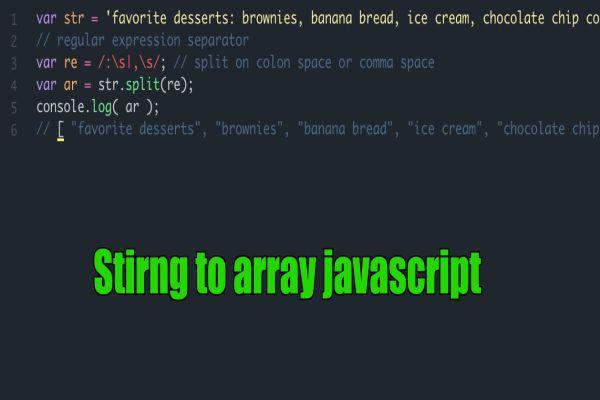 string to array javascript