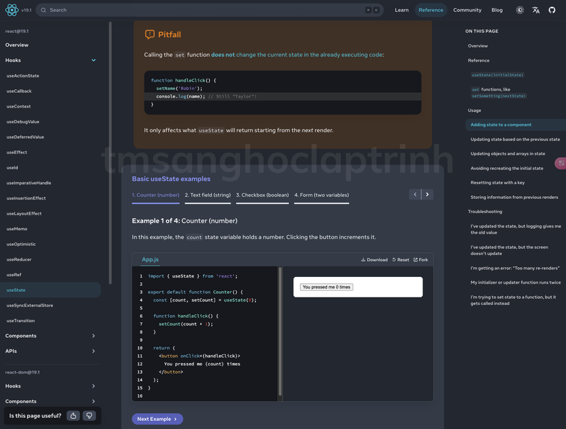 React documentation