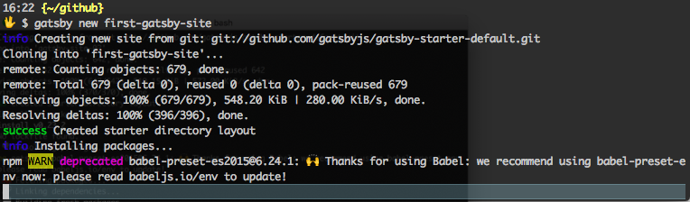 Gatsby : Thử khởi tạo và publish một trang web tĩnh lên GitHub