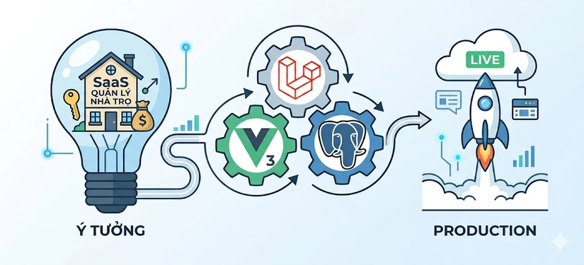 Hành Trình Build SaaS Quản Lý Cho Thuê: Laravel + Vue 3 + PostgreSQL Từ Ý Tưởng Đến Production