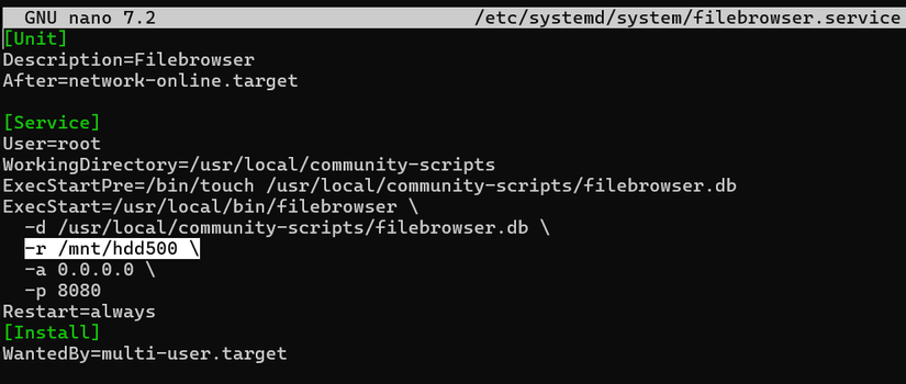 2. Setup lại File Browser - Sửa lại filebrowser