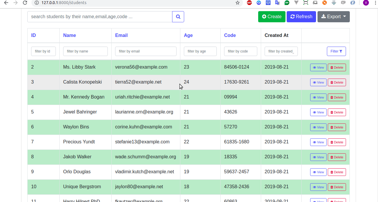 Xây dựng nhanh một trang quản lý dữ liệu (Admin page) trong Laravel với Laravel Grid