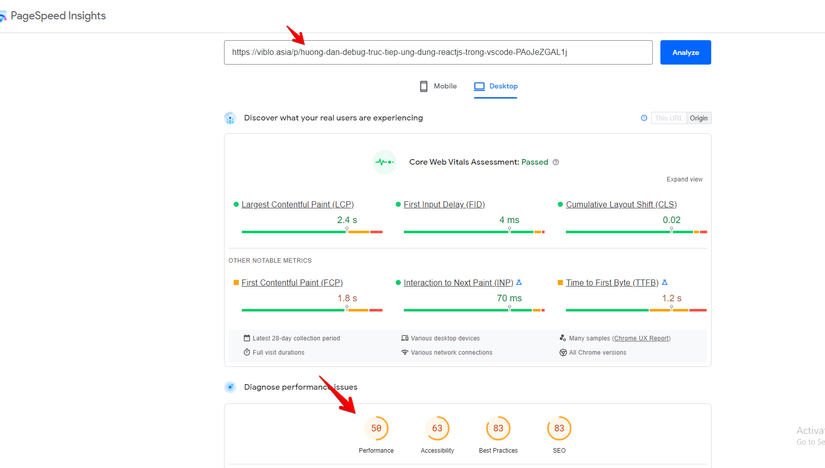 Kiểm tra tốc độ website