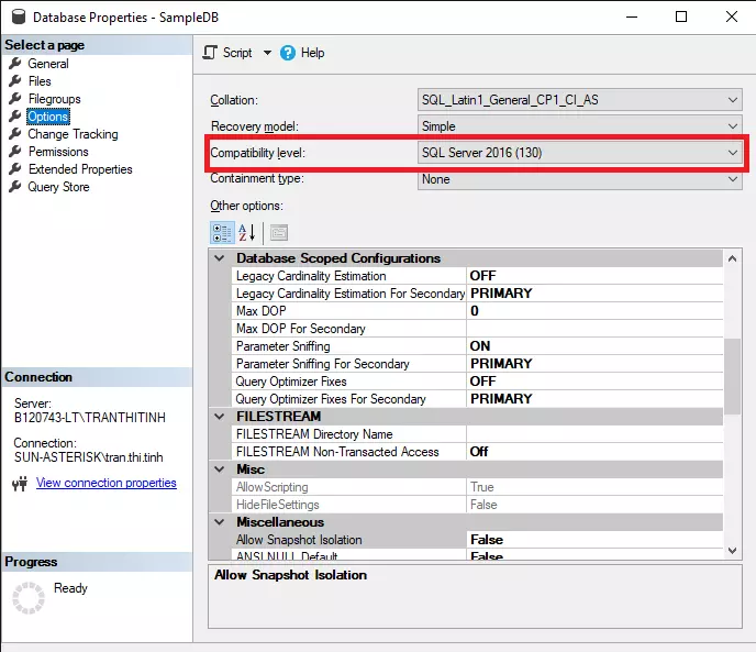 Tìm hiểu SQL Server Compatibility Levels