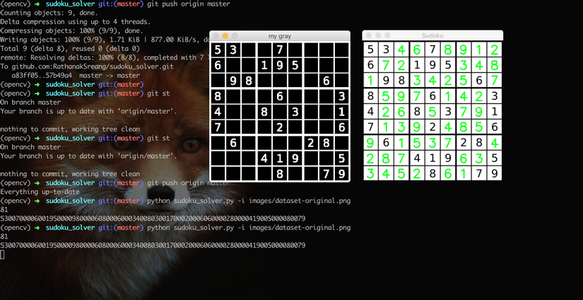 Combining OpenCV and Python to develop Sudoku Solver Project