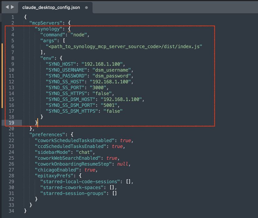 Claude Desktop MCP config