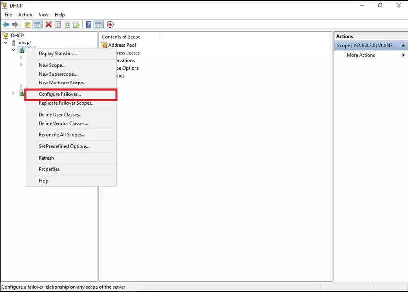 Cấu hình DHCP Failover Multi VLAN trên Windows Server 2016