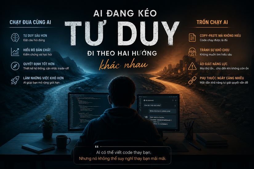 AI đang thay đổi tư duy lập trình (Chạy đua hay trốn chạy AI?)
