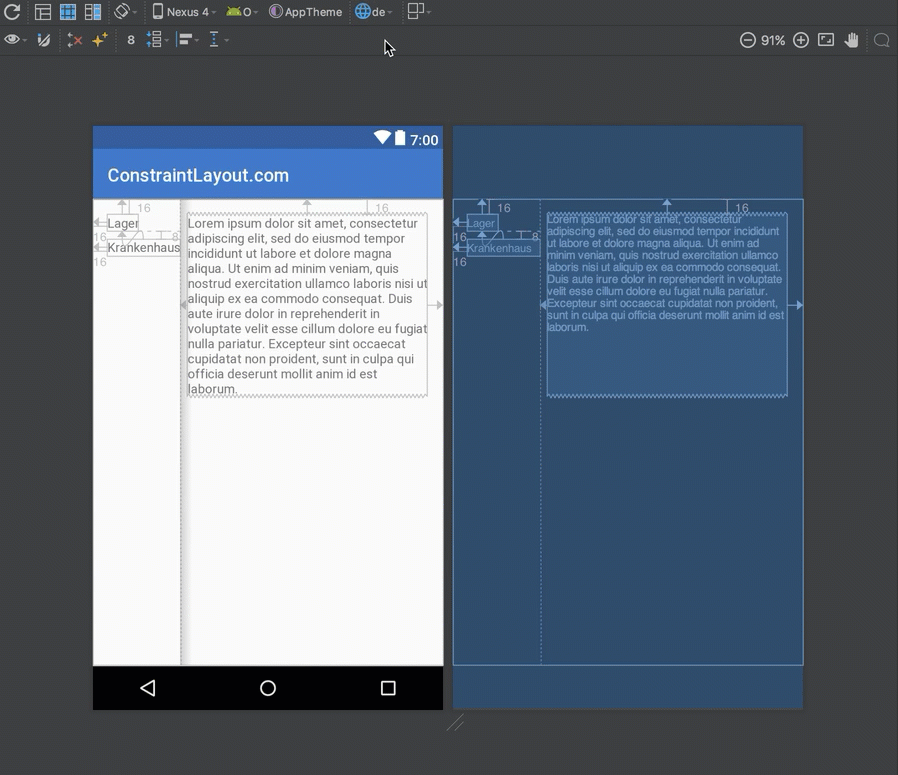 Constraint layout trong Android