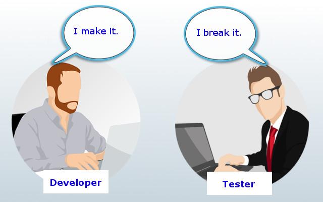 Sự tương phản giữa developer và tester