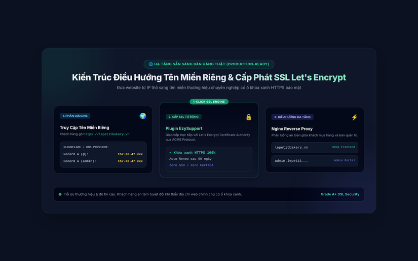 Kiến Trúc Điều Hướng Tên Miền Riêng và Cấp SSL Let's Encrypt