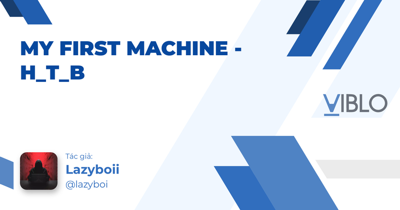 My first machine -H_T_B