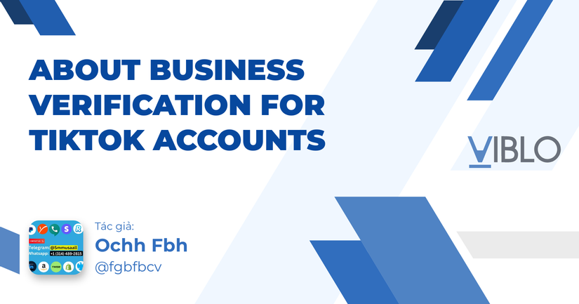 About business verification for TikTok accounts