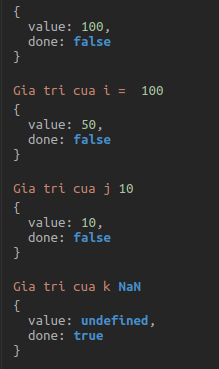 Generator function trong javascript