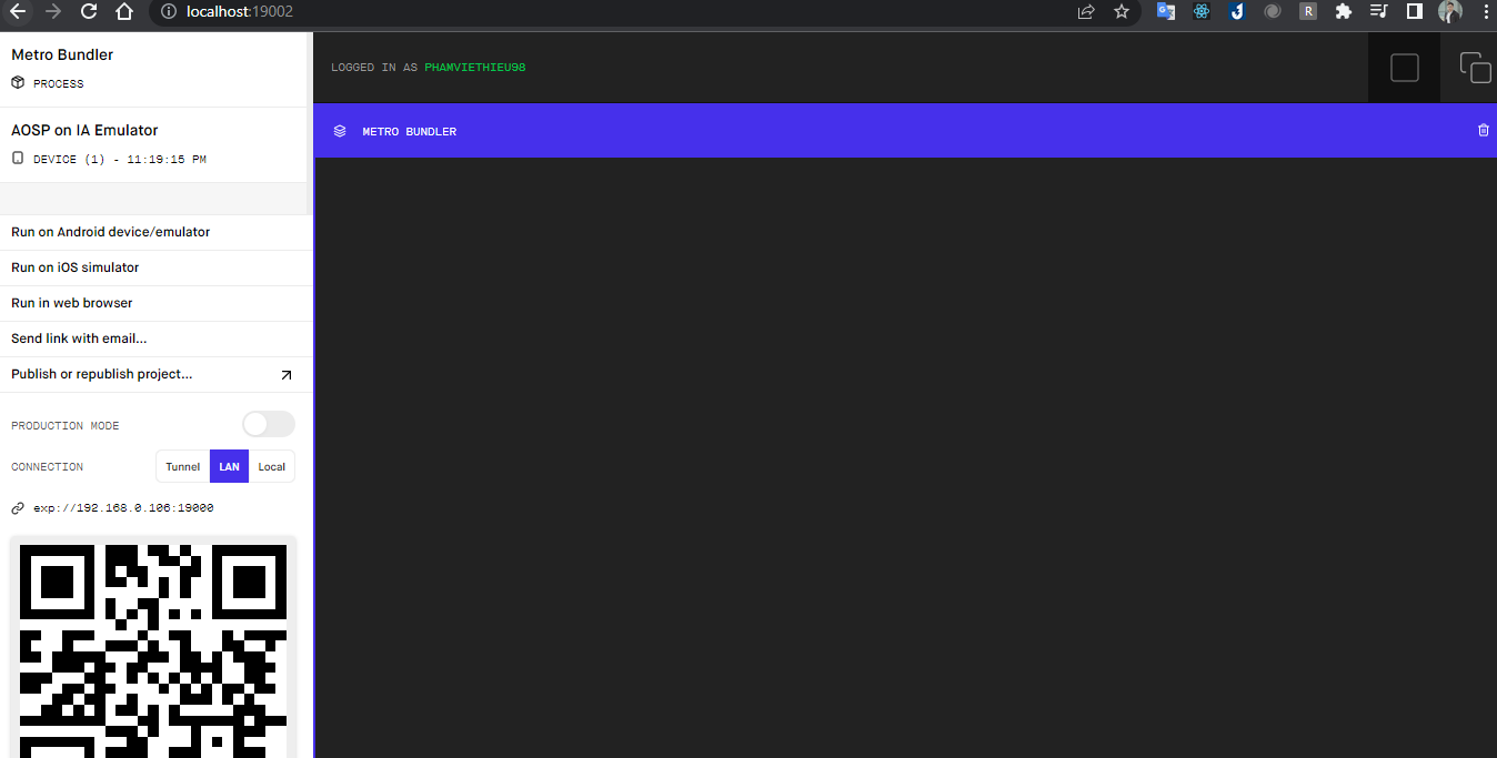 Hello world với React Native