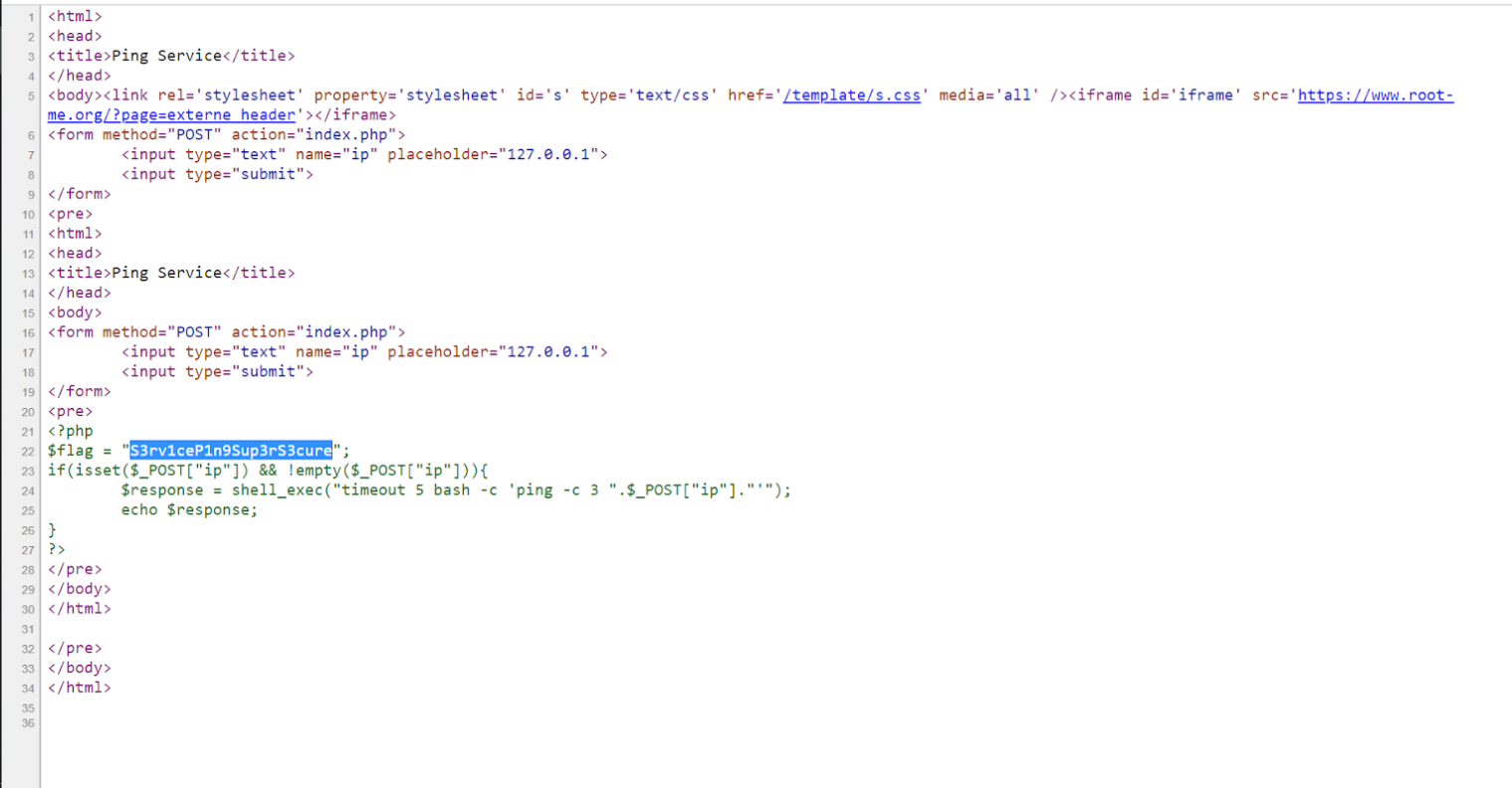 Write-up Root Me web server challenge