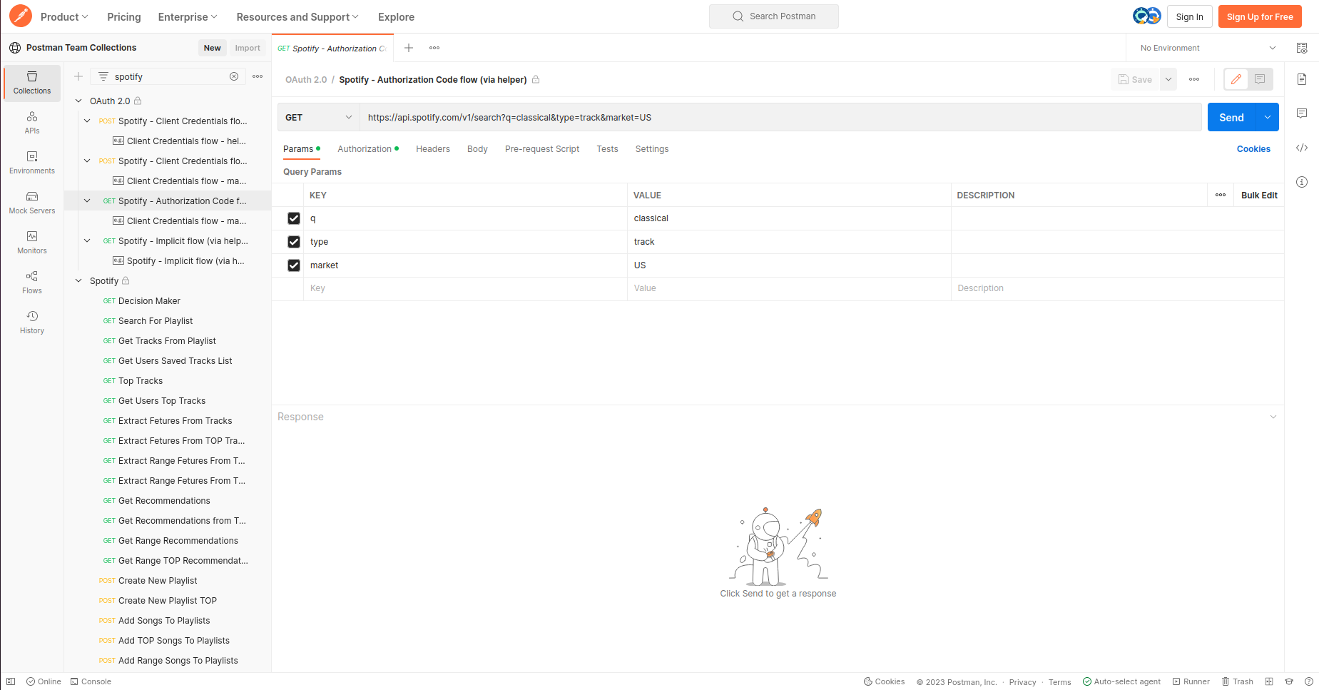 Oauth2 and Spotify Integration.