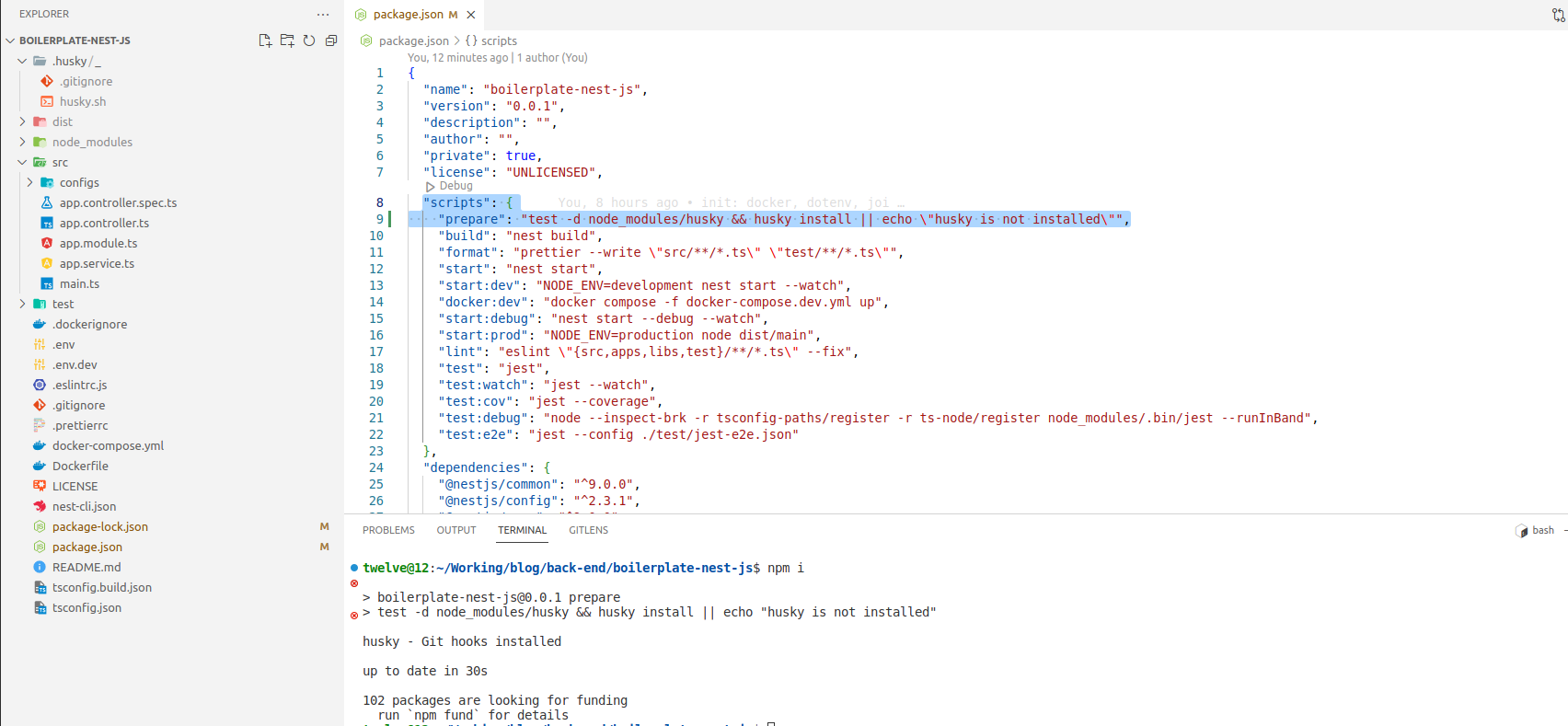 Setup Boilerplate cho dự án NestJS, Team có nhiều thành viên - Env, Joi ...
