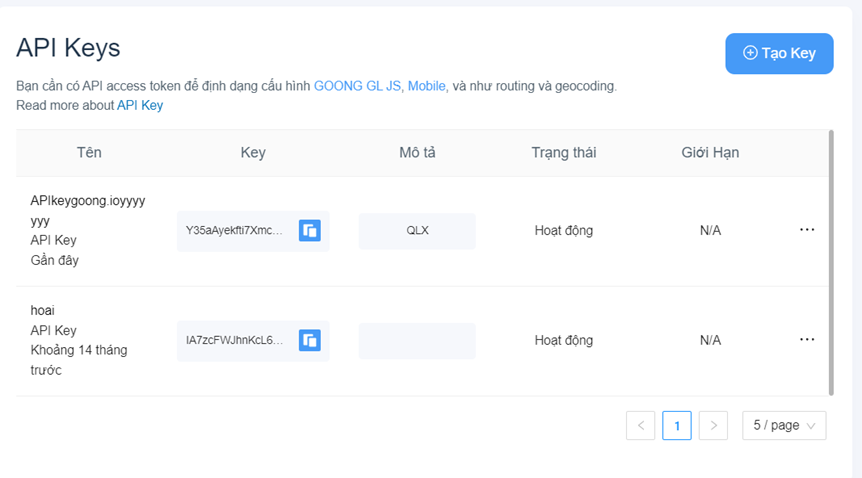 Goong Api ĐĂNG KÝ TÀI KHOẢN VÀ TẠO KEY GOONG