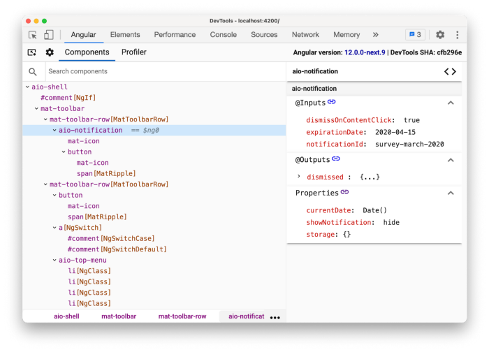 Giới thiệu về Angular DevTools